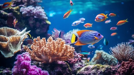 An underwater paradise is home to multicolored sea life.