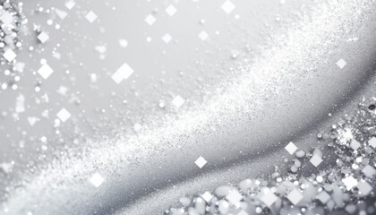 Silver glitter with light bokeh effect. Concept of elegant festivity.