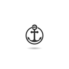 Anchor icon logo with shadow