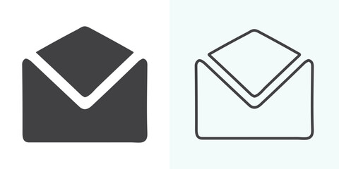 Email envelope icon vector illustration. Mail icon set. email icon vector. E-mail icon. Envelope illustration - obrazy, fototapety, plakaty