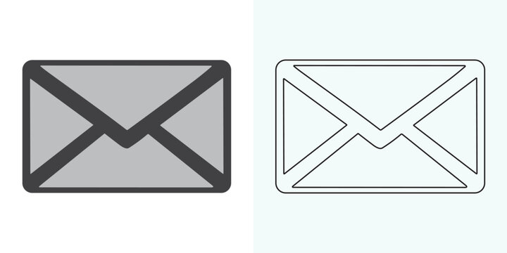 Email envelope icon vector illustration. Mail icon set. email icon vector. E-mail icon. Envelope illustration