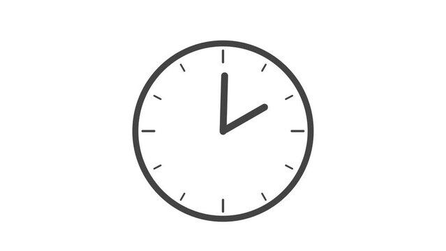 シンプルな時計の文字盤アニメーションビデオ,回転する時計の針、12時間