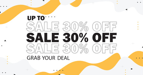 Sale Banner off 30 percent, Vector