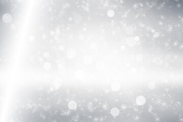 white flake flare blur abstract background. snow bokeh christmas blurred beautiful shiny Christmas lights.