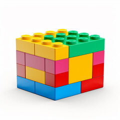 Fototapeta premium A colorful Brick which has been arranged neatly.