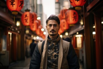 japan man in the streets of japan
