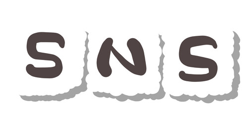 文字　SNS
