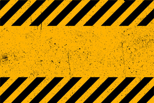 Black and yellow stripes in grunger style background