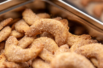 Homemade vanilla crescents, Christmas cookies