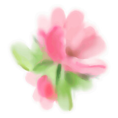 Watercolor flowers.   Hand-drawn illustration. Vector