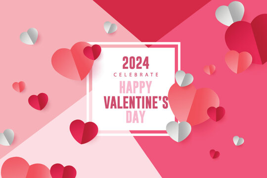 Vector Realistic editable text happy valentines day background valentines greeting card design