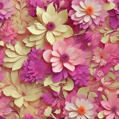 seamless floral pattern generative Ai 