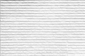 White Horizontal Line Brick Wall Background.