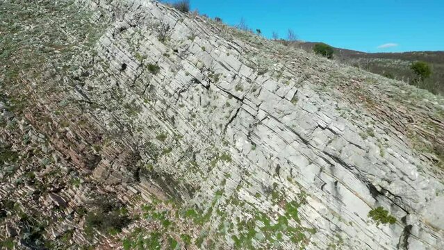 Drone view of the green Montenegro mountains