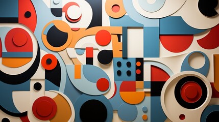 Obraz premium Vibrant circles dance on a canvas of abstract paint, creating a whimsical and dynamic masterpiece that bursts with color and imagination