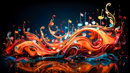 Abstract background for music or musical performances
