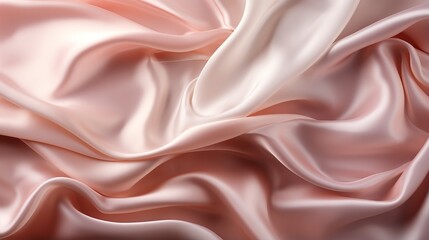 Obraz premium Soft, luxurious silk satin envelops the senses in a rosy embrace, evoking visions of elegant fashion and sensual comfort