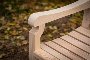 English style bench garden made of handmade solid wood.