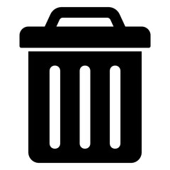 Trash can icon for cleanliness and delete