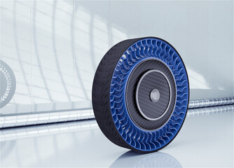 Airless tyre concept, 3d generated