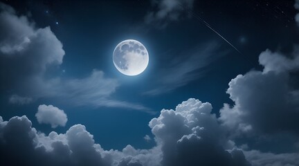 Naklejka na ściany i meble moon over sky