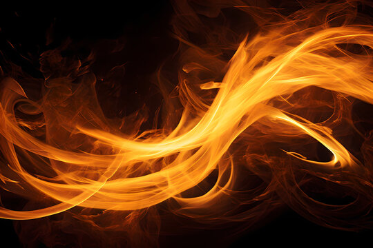 Phoenix Spiral, fiery plumes evoking mythical rebirth, Abstract Concept Art, Generative AI