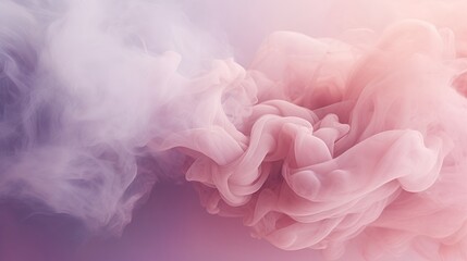 Fototapeta premium An ethereal photograph capturing the delicate swirls of smoke, featuring a blend of soft pastel hues that evoke a sense of calm and simplicity, embodying the essence of aesthetic minimalism.
