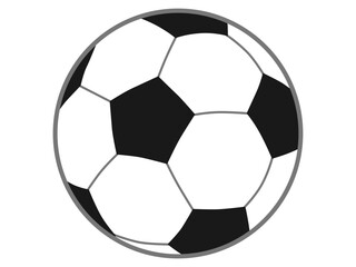 シンプルなサッカーボールのイラスト