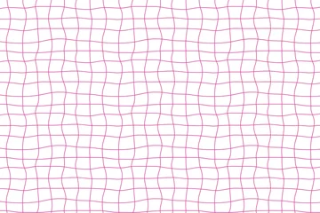 Fotobehang pink checked vector pattern on white background. vector st valentines day simple repeating pattern. doodle sketch background with lines © Karina