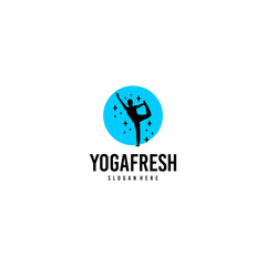 Pilates Women Yoga Healthy Fresh Logo Design