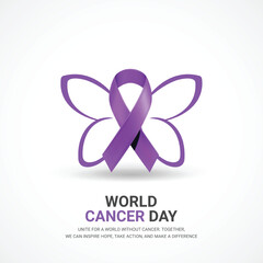 World cancer day creative design for social media post