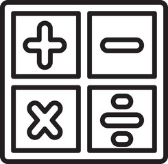 Fototapeta premium Calculator Line Icon 