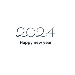 New year "2024" vector, greeting card, template