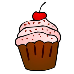 cupcake with cherry
