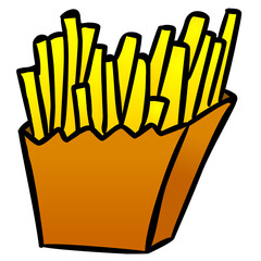 french fries with ketchup