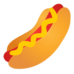 hot dog with mustard