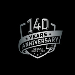 140 years anniversary celebration design template. 140th anniversary logo. Vector and illustration.
