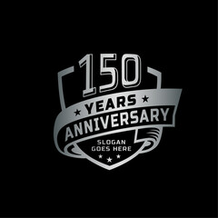 150 years anniversary celebration design template. 150th anniversary logo. Vector and illustration.