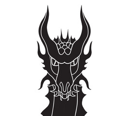 Dragon is the symbol of 2024. Vector rafika