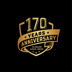 170 years anniversary celebration design template. 170th anniversary logo. Vector and illustration.