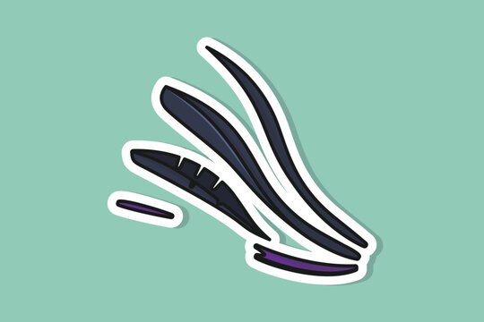 Comfortable Shoes Arch Support Insoles Sticker vector illustration. Fashion object icon concept. Three-layered shoe arch support insole sticker design icon with shadow.