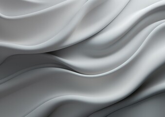 White abstract cloth background with soft waves