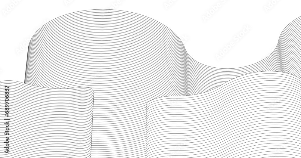 Wall mural abstract architecture linear surface 3d