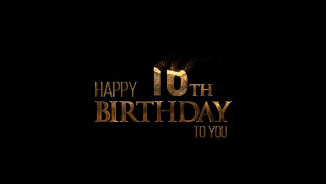Birthday, congratulations on the 16th happy birthday, alpha channel