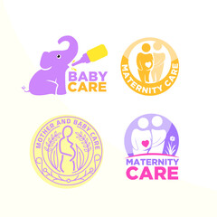 Mother and baby care, Kids Care logo, motherhood