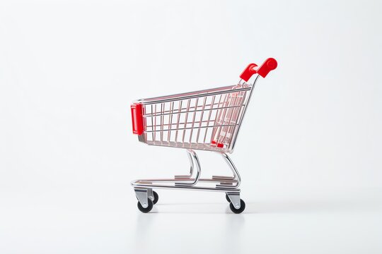 a close up of a shopping cart