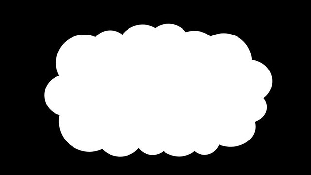 もこもこ　ふきだし　アニメーション