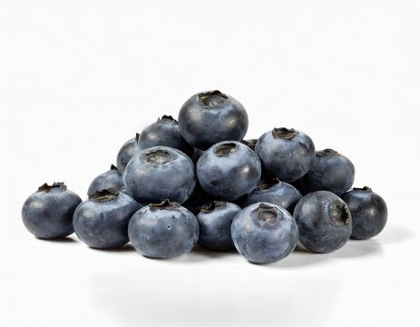 Isolated Photo of blueberries infront of white background