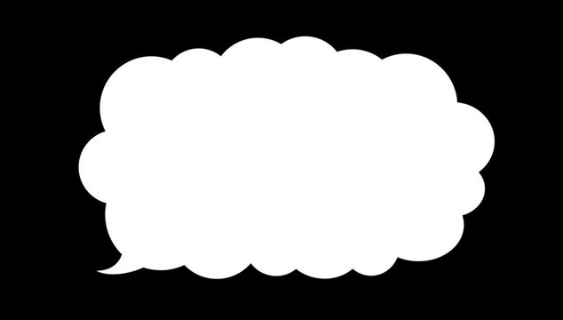 もこもこ　ふきだし　アニメーション