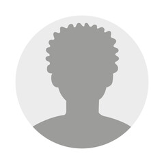 Vector flat illustration in grayscale. Avatar, user profile, person icon, profile picture. Business profile of a man. Suitable for social media profiles, icons, screensavers and as a template.
